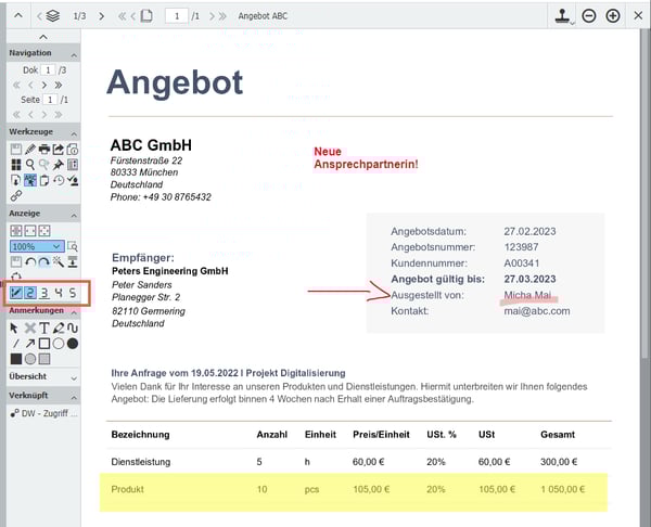 Anmerkungen auf verschiedenen Ebenen